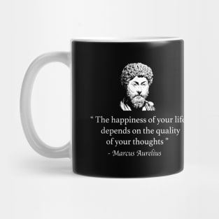 Marcus Aurelius quote on hapiness Mug